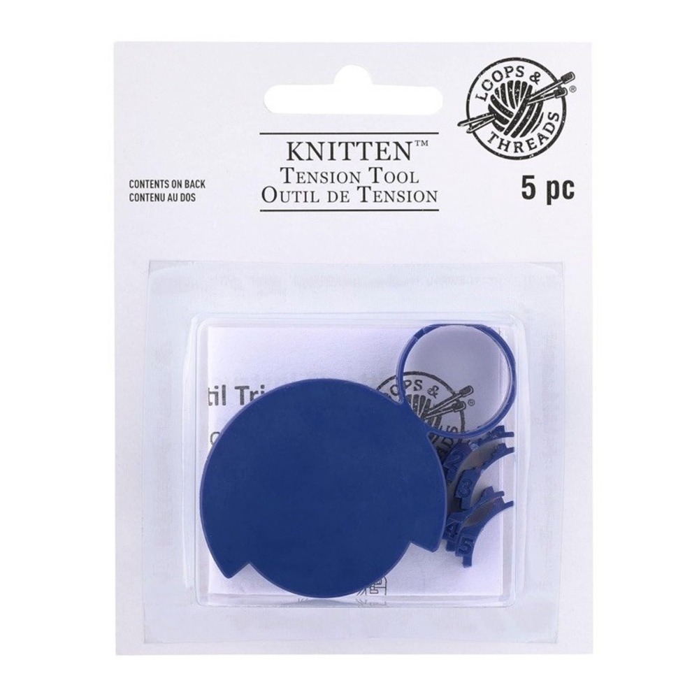 Knitten™ Crochet Tension Tool by Loops & Threads® 5 Piece New In Box Blue Sealed